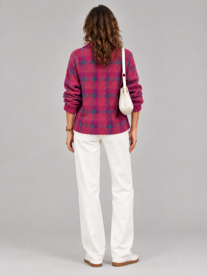 Poppy™ | Checked Knit Jacket