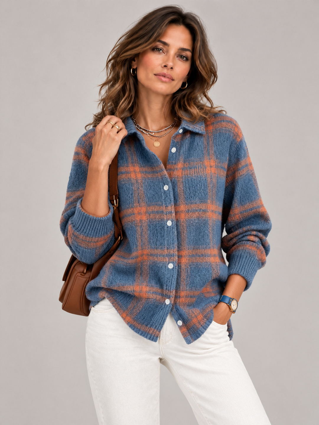 Poppy™ | Checked Knit Jacket