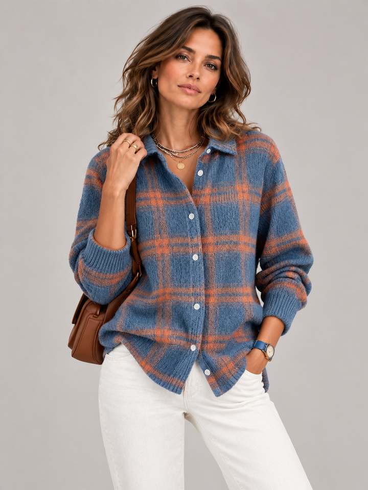 Poppy™ | Checked Knit Jacket