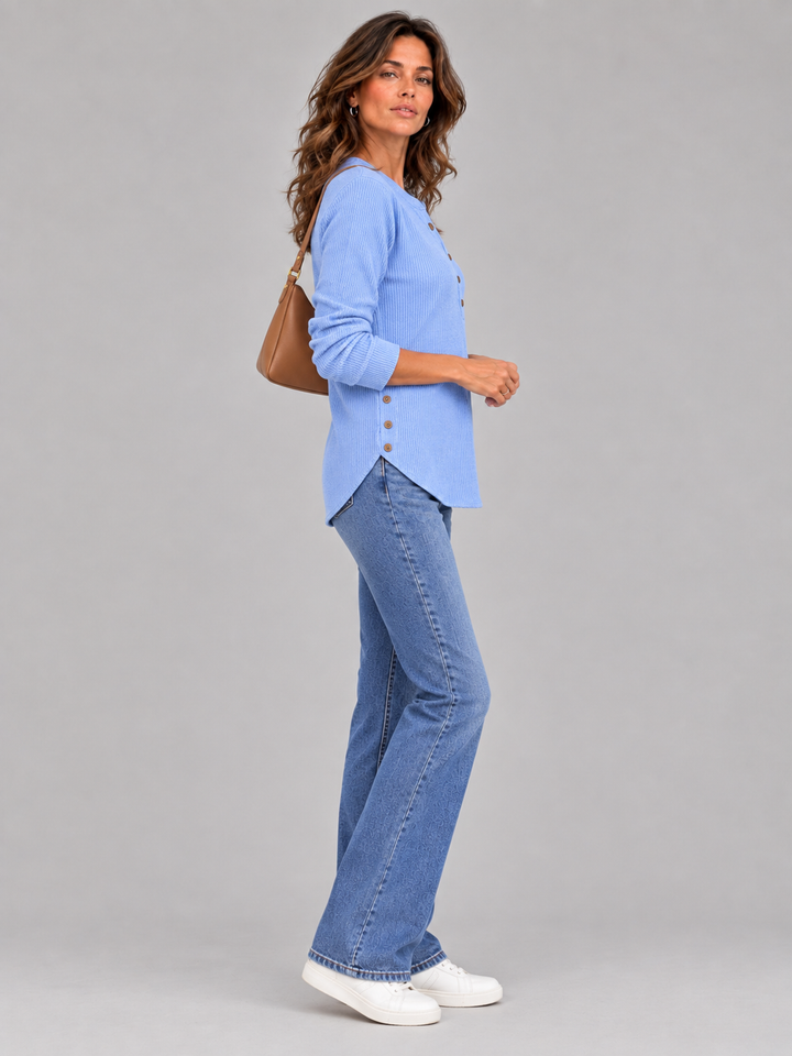 Bella™ | Henley Tunic with Buttons