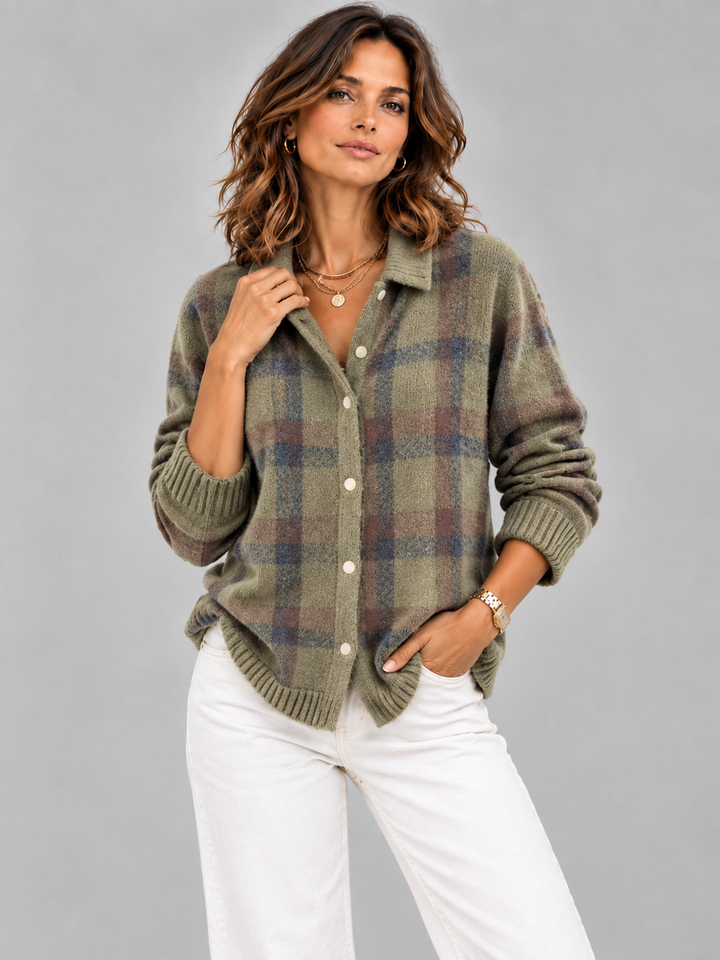 Poppy™ | Checked Knit Jacket