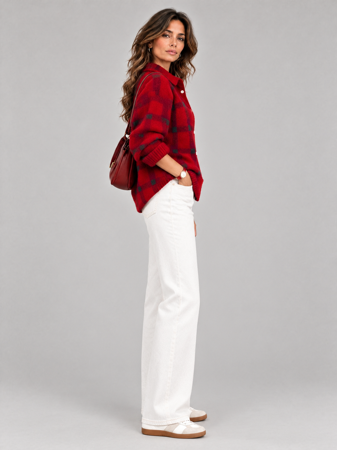 Poppy™ | Checked Knit Jacket