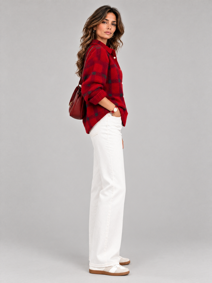 Poppy™ | Checked Knit Jacket