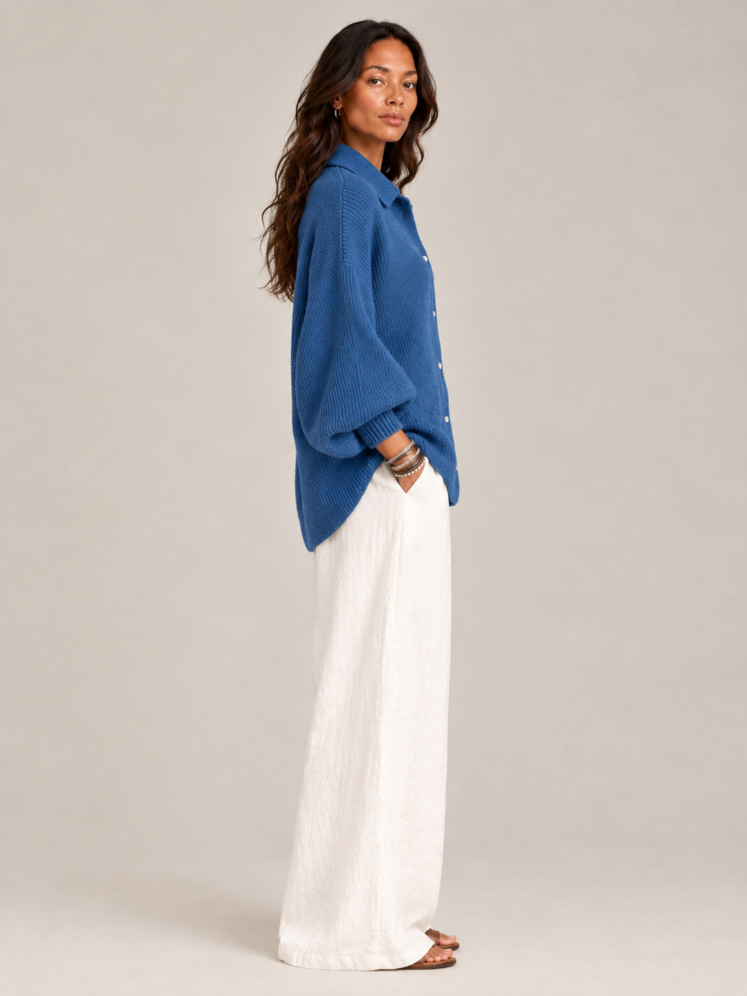 Camilla™ | Textured Knit Cardigan with Buttons