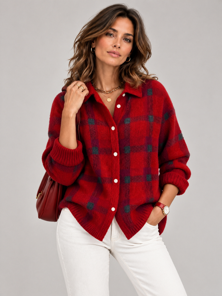 Poppy™ | Checked Knit Jacket