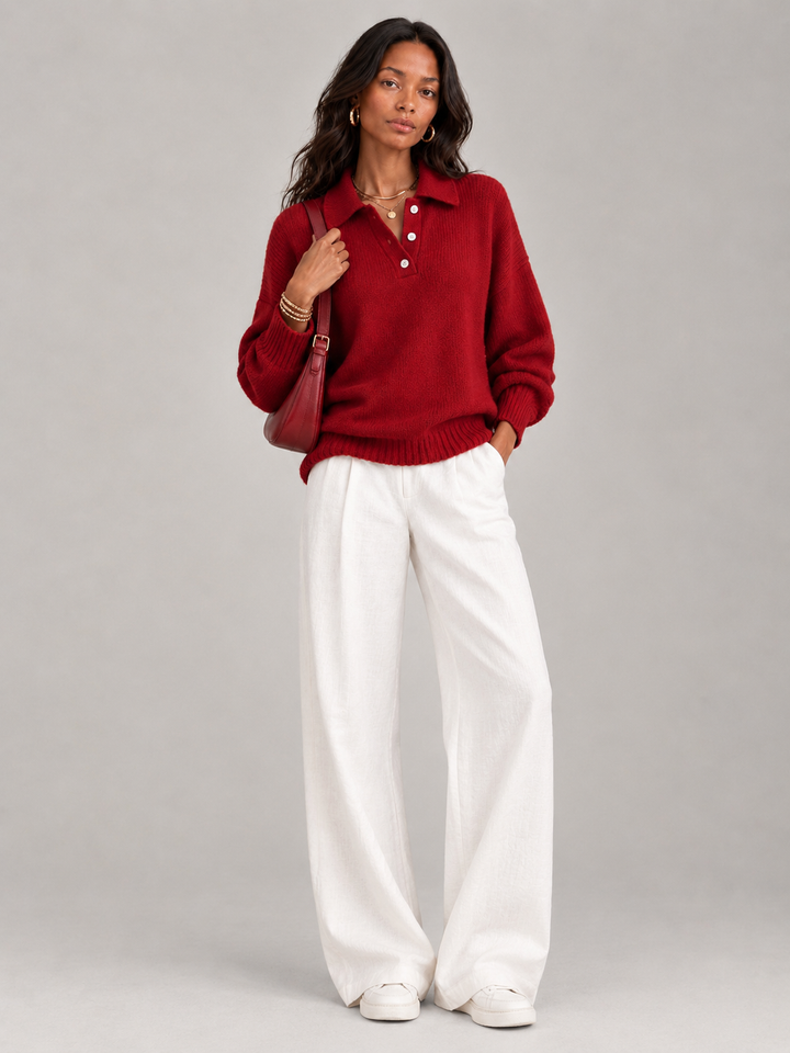 Martha™ | Soft Polo Jumper