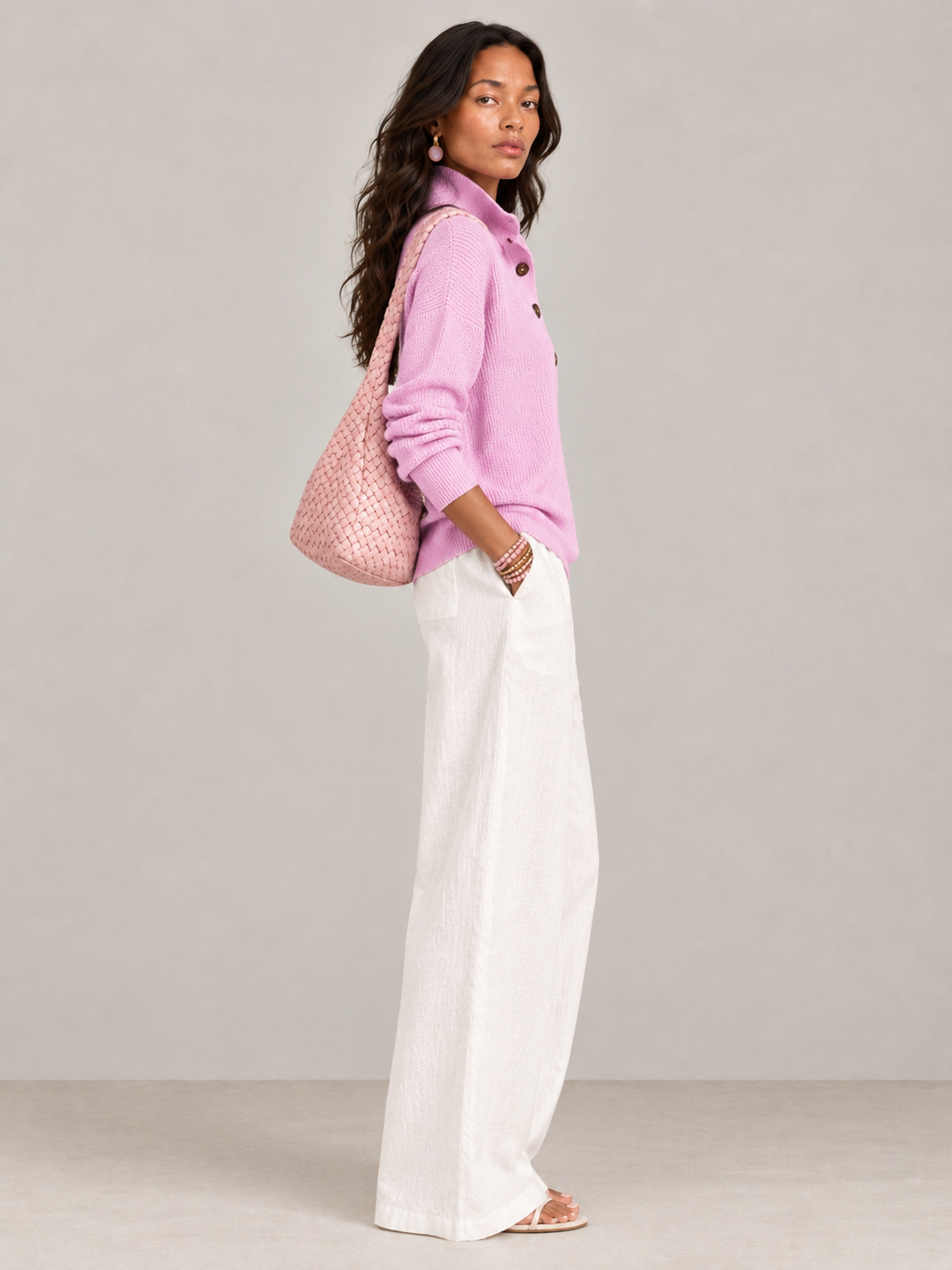 Paula™ | Jersey Polo with V-Neck