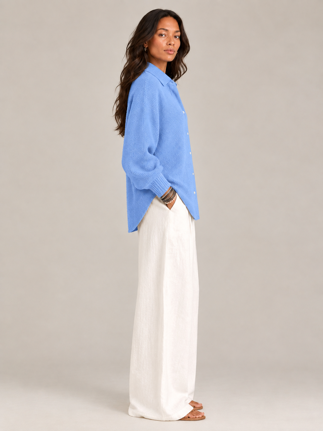 Camilla™ | Textured Knit Cardigan with Buttons