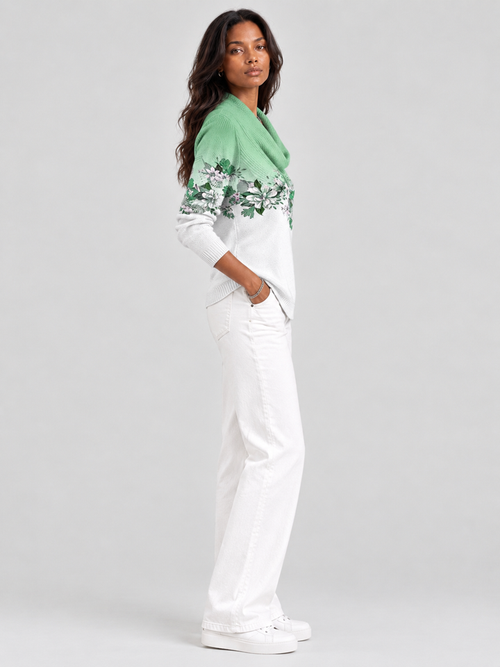 Alice™ | Floral Jumper with Roll Neck
