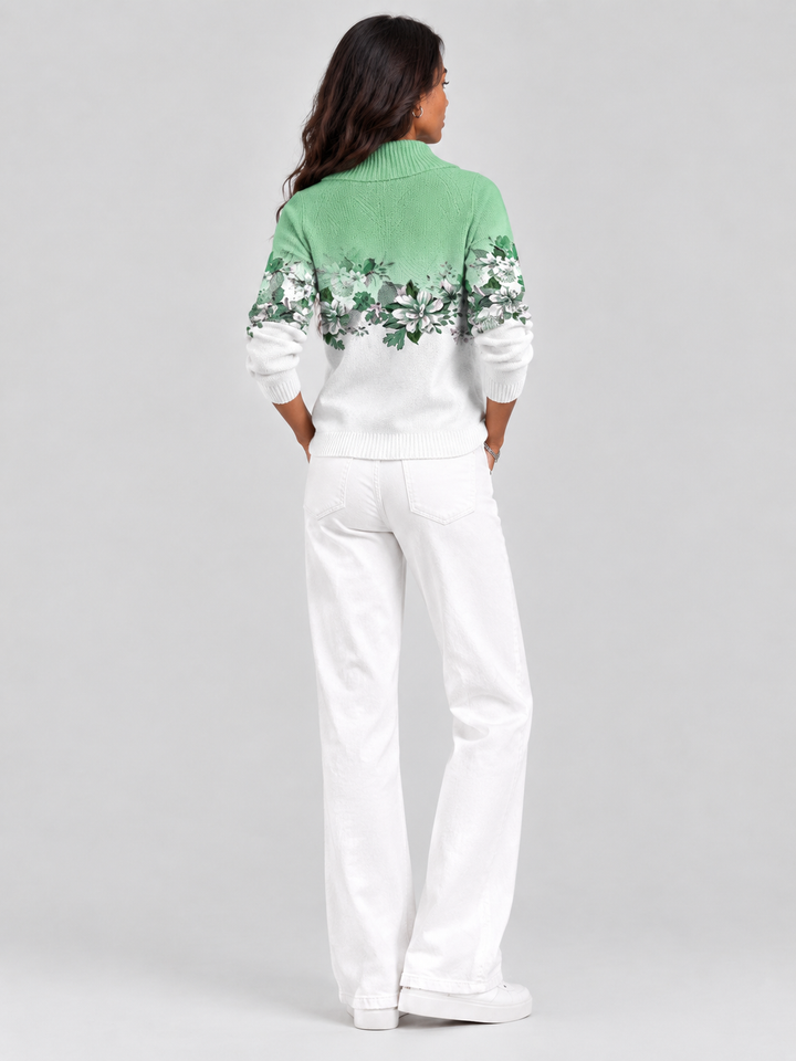 Alice™ | Floral Jumper with Roll Neck