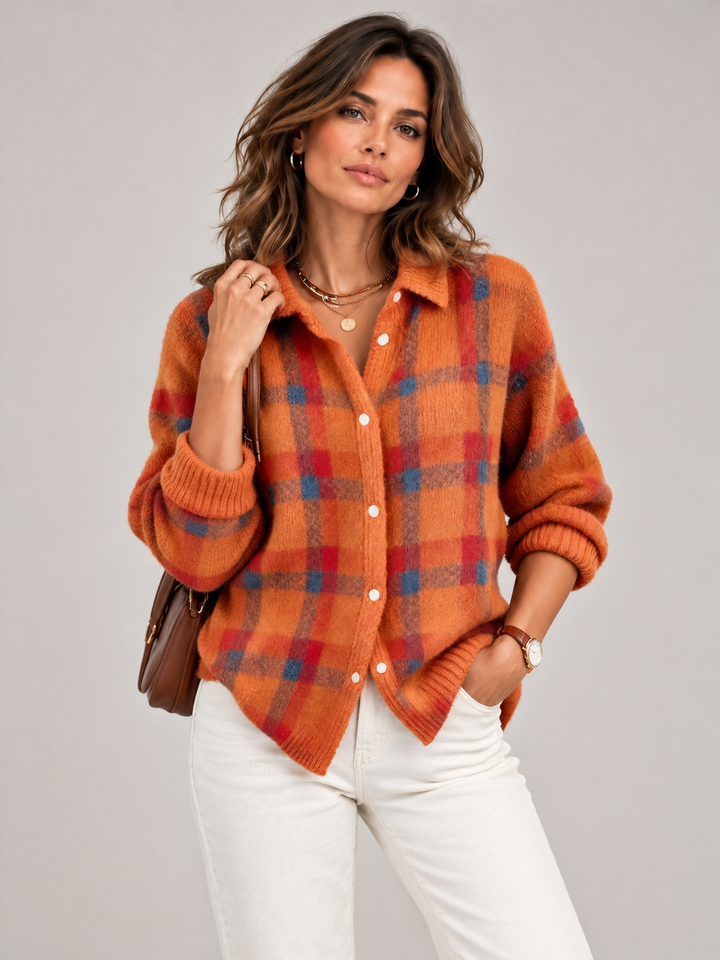 Poppy™ | Checked Knit Jacket