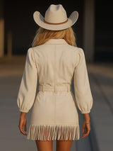 Combinaison courte en denim de luxe