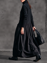 Noémie | Robe longue oversize à col montant et poches