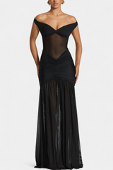 SELINA™ | ELEGANTE ABITO LUNGO CON DETTAGLI IN RETE