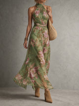 Camélia™ | Robe longue fluide à imprimé floral