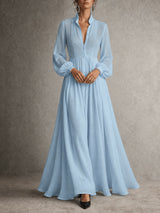 Amélie™ | Robe longue fluide en mélange de lin