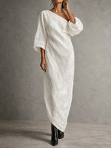Soline | Robe longue fluide asymétrique élégante