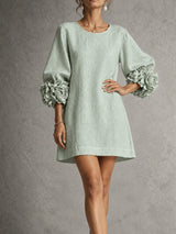 Éléonore™ | Robe courte élégante à détails floraux