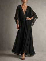 Éliane | Robe Chiffon Noire