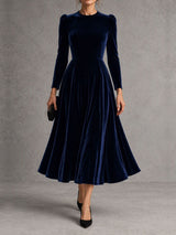 Aurélie – Robe midi en velours