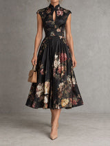 Aurélie™ | Robe midi fluide à imprimé floral