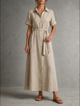 Élise | Robe longue en lin élégante