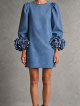 Élodie™ | Robe courte élégante à détails floraux