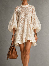Rosalie™ | Robe courte oversize en dentelle