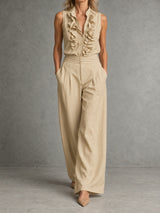 Chloé | Ensemble élégant avec haut et pantalon large